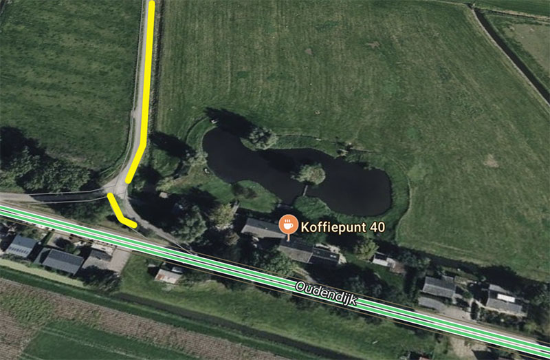 plattegrond waar je gratis kunt parkeren bij Koffiepunt40